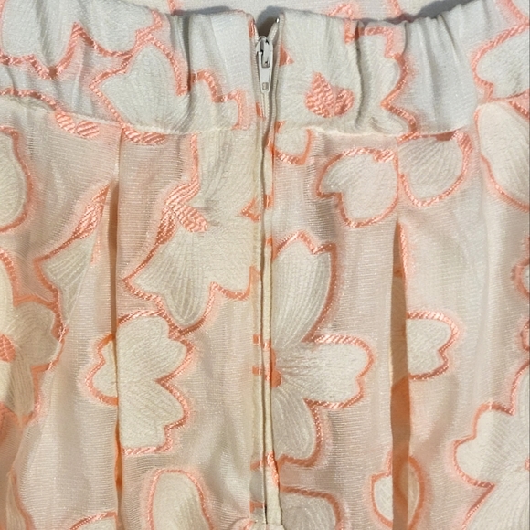 NWOT ELOQUII Neon Pink Floral Cricle Skirt with Pockets - Picture 6 of 11